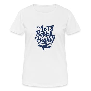 Voyage de dernière minute spontané Voyage de dernière minute - T-shirt respirant Femme - blanc - Devant - AI Model Female 172 dark (172cm)