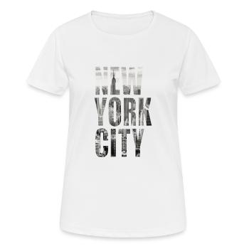 New York Manhattan - T-shirt respirant Femme - blanc - Devant - AI Model Female 172 dark (172cm)