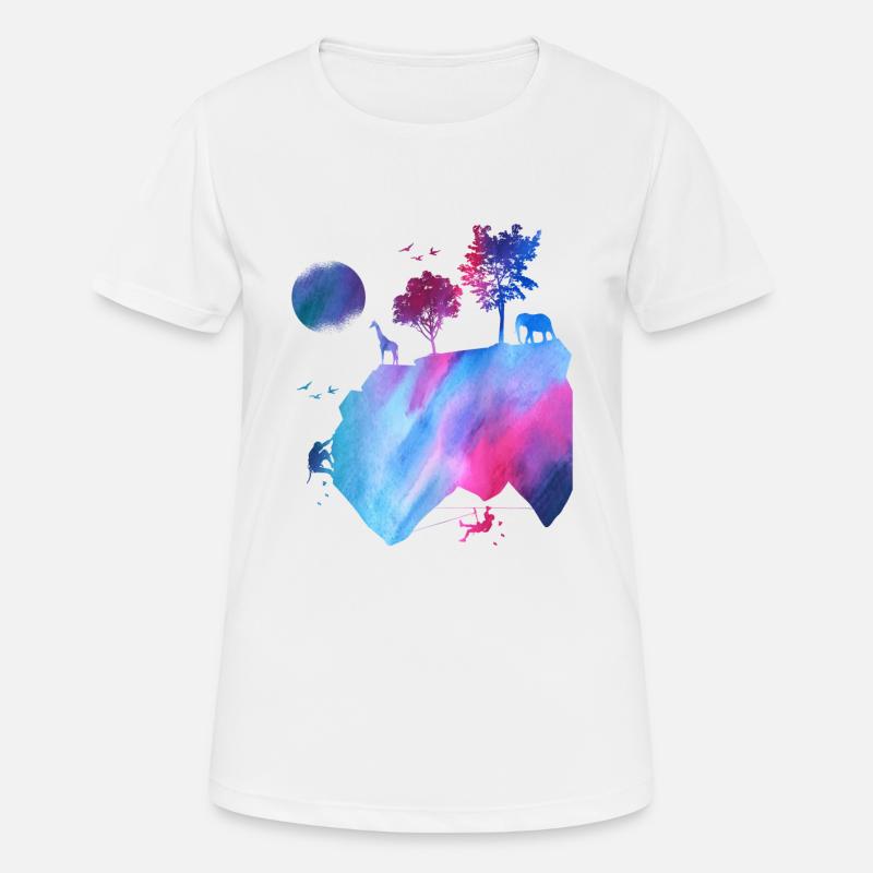 climb - Women's Breathable T-Shirt - white