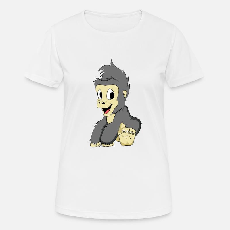 Bébé gorille - T-shirt respirant Femme - blanc