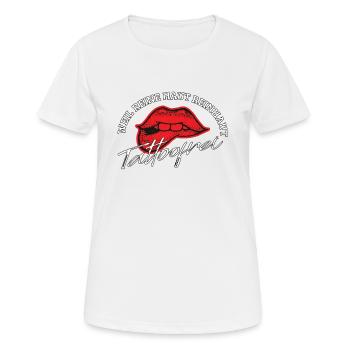 libre de tatouage - T-shirt respirant Femme - blanc - Devant - AI Model Female 172 dark (172cm)
