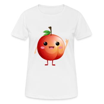 Funny Fruit Dance Peach Dancing Fruit Lover - Frauen T-Shirt atmungsaktiv - Weiß - Vorne - AI Model Female 172 dark (172cm)