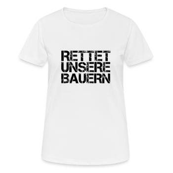 Demonstration Landwirt Bauernprotest Dauer Bauern - Frauen T-Shirt atmungsaktiv - Weiß - Vorne - AI Model Female 172 dark (172cm)