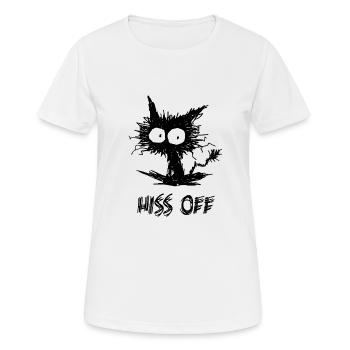 siffler drôle chat noir halloween cadeau de noël - T-shirt respirant Femme - blanc - Devant - AI Model Female 172 dark (172cm)
