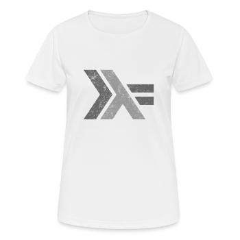 Haskell Programming Language Logo design - Women's Breathable T-Shirt - white - Front - AI Model Female 172 dark (172cm)