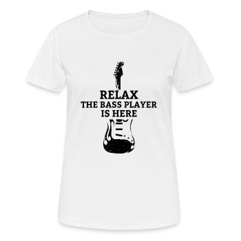 Bassist - Frauen T-Shirt atmungsaktiv - Weiß - Vorne - AI Model Female 172 dark (172cm)