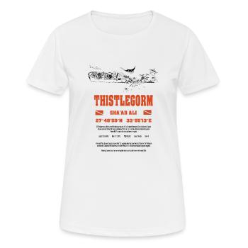 Wreck Red Sea Thistlegorm Diving Gift - Women's Breathable T-Shirt - white - Front - AI Model Female 172 dark (172cm)