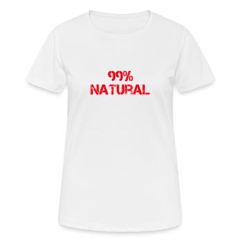 99 pour cent naturel - stéroïdes de culturiste - T-shirt respirant Femme - blanc - Devant - AI Model Female 172 dark (172cm)