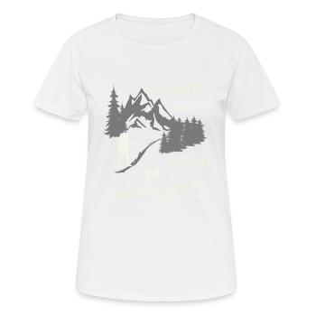 Mir reichts ich geh wandern - Frauen T-Shirt atmungsaktiv - Weiß - Vorne - AI Model Female 172 dark (172cm)