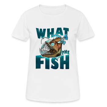What the fish fish sea cartoon fish gift - Women's Breathable T-Shirt - white - Front - AI Model Female 172 dark (172cm)
