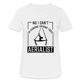 Non je ne peux pas aérien acrobate de cirque de yoga aérien - T-shirt respirant Femme - blanc - Devant - AI Model Female 172 dark (172cm)