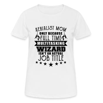 Aerial Mom Aerialist Yoga Circus Performer - T-shirt respirant Femme - blanc - Devant - AI Model Female 172 dark (172cm)
