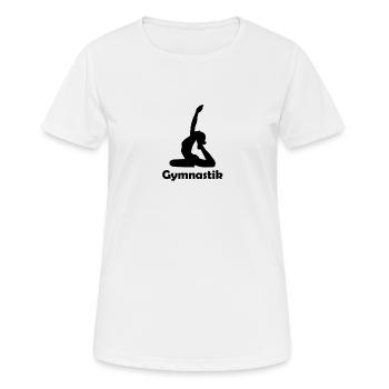 Gymnastik - Frauen T-Shirt atmungsaktiv - Weiß - Vorne - AI Model Female 172 dark (172cm)