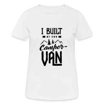 Équipe Auto construction Campervan auto-construit camping-car - T-shirt respirant Femme - blanc - Devant - AI Model Female 172 dark (172cm)