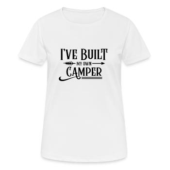 Ich habe mein eigenes Wohnmobil gebaut - Frauen T-Shirt atmungsaktiv - Weiß - Vorne - AI Model Female 172 dark (172cm)