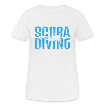 Scuba Diving - Frauen T-Shirt atmungsaktiv - Weiß - Vorne - AI Model Female 172 dark (172cm)
