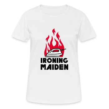 Mom tshirt ironing maiden - Women's Breathable T-Shirt - white - Front - AI Model Female 172 dark (172cm)