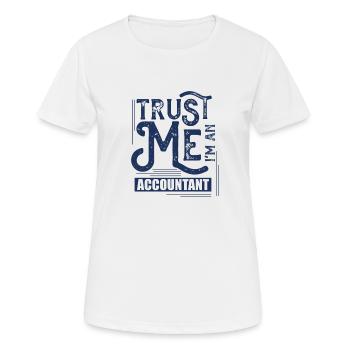 Buchhalter - Frauen T-Shirt atmungsaktiv - Weiß - Vorne - AI Model Female 172 dark (172cm)
