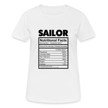 Seemann Segeln - Frauen T-Shirt atmungsaktiv - Weiß - Vorne - AI Model Female 172 dark (172cm)