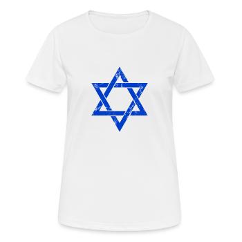 Israel Star of David Flag - Women's Breathable T-Shirt - white - Front - AI Model Female 172 dark (172cm)