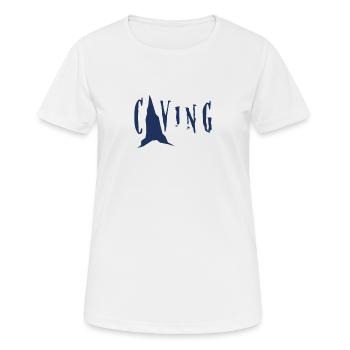 Équipe d'explorateurs de grottes - T-shirt respirant Femme - blanc - Devant - AI Model Female 172 dark (172cm)
