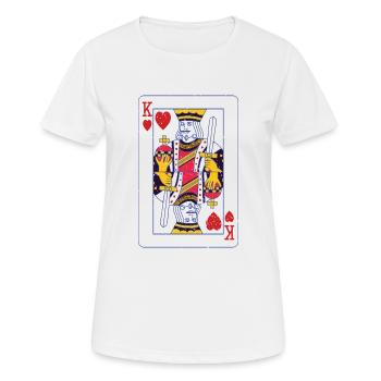 King Queen Card King Queen Kart Couple Love - Women's Breathable T-Shirt - white - Front - AI Model Female 172 dark (172cm)
