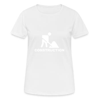 Construction /Construction /Construction /Conversion /Help - Women's Breathable T-Shirt - white - Front - AI Model Female 172 dark (172cm)