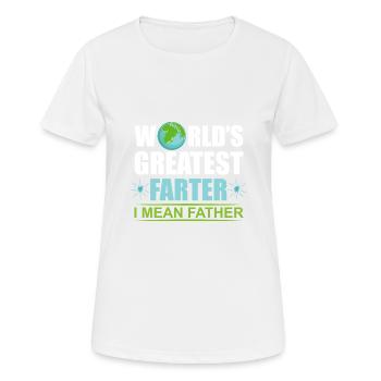 Le plus grand fœtus du monde, je voulais un cadeau père-père - T-shirt respirant Femme - blanc - Devant - AI Model Female 172 dark (172cm)