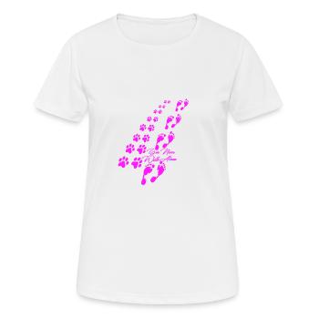 You never walk alone dog - Women's Breathable T-Shirt - white - Front - AI Model Female 172 dark (172cm)