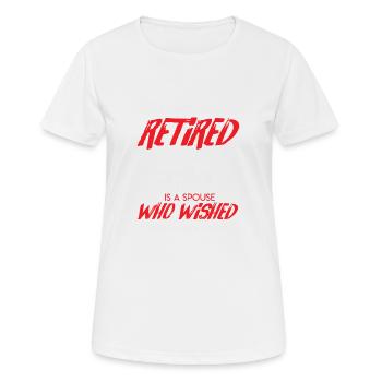 Retraite du trafic aérien Air Controller Airplane - T-shirt respirant Femme - blanc - Devant - AI Model Female 172 dark (172cm)