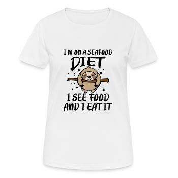 I'm on a diet - Women's Breathable T-Shirt - white - Front - AI Model Female 172 dark (172cm)