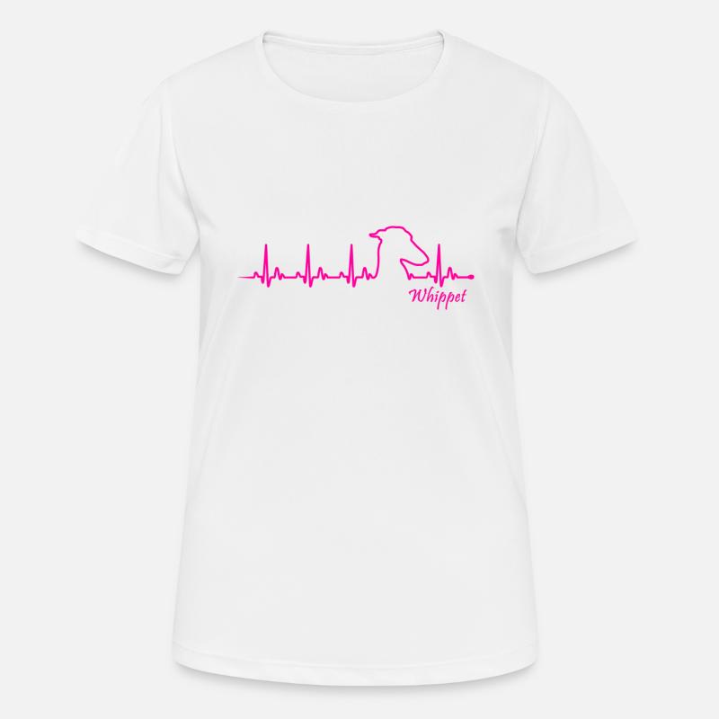 Whippet HertBeat - Women's Breathable T-Shirt - white