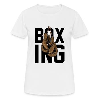 Gants de boxe Boxe - T-shirt respirant Femme - blanc - Devant - AI Model Female 172 dark (172cm)