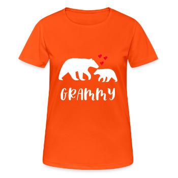 Grammy Bear - Women's Breathable T-Shirt - neon orange - Front - AI Model Female 172 dark (172cm)