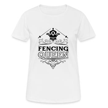 Fencing Queen Fan Lover Women Female Girls - Women's Breathable T-Shirt - white - Front - AI Model Female 172 dark (172cm)