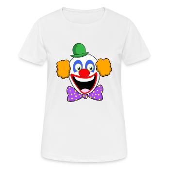 FASCHING KARNEVAL KOSTÜM KONFETTI LUSTIGER CLOWN - Frauen T-Shirt atmungsaktiv - Weiß - Vorne - AI Model Female 172 dark (172cm)