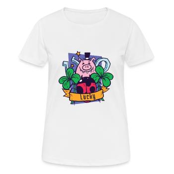 All the luck - Women's Breathable T-Shirt - white - Front - AI Model Female 172 dark (172cm)