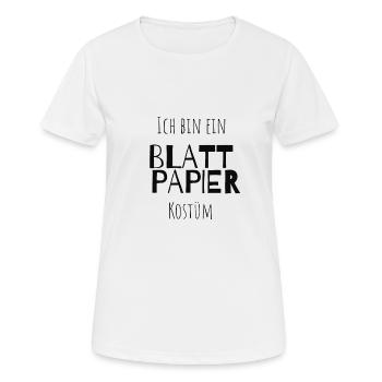Anti-Fasching Anti-Karneval Kostüm - Frauen T-Shirt atmungsaktiv - Weiß - Vorne - AI Model Female 172 dark (172cm)