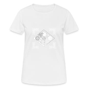 Hati et skoll ancien nordique Walhalla Ying cadeau - T-shirt respirant Femme - blanc - Devant - AI Model Female 172 dark (172cm)