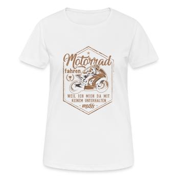 Motorrad Superbike Biker Geschenk · Unterhaltung - Frauen T-Shirt atmungsaktiv - Weiß - Vorne - AI Model Female 172 dark (172cm)