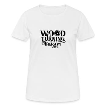 wood turning - Women's Breathable T-Shirt - white - Front - AI Model Female 172 dark (172cm)