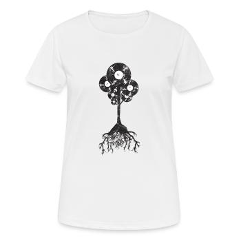 Musique vinyle racines rétro - T-shirt respirant Femme - blanc - Devant - AI Model Female 172 dark (172cm)