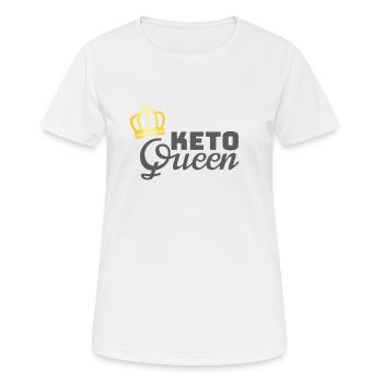 Low Carb Diet Gift Keto Queen Womens Keto Gift - Women's Breathable T-Shirt - white - Front - AI Model Female 172 dark (172cm)