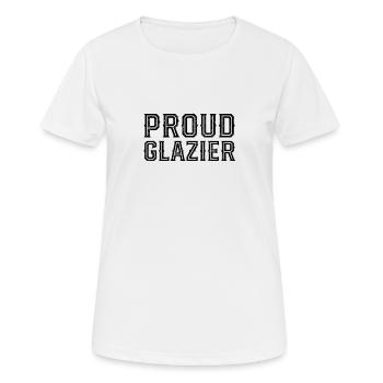 Glaser - Frauen T-Shirt atmungsaktiv - Weiß - Vorne - AI Model Female 172 dark (172cm)