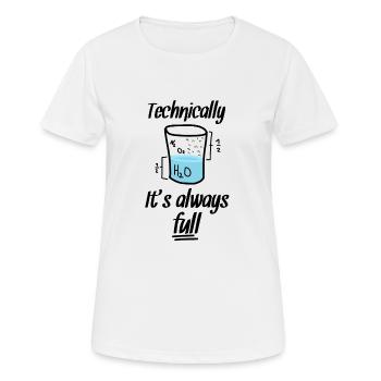 Nerd nerds chimie disant verre - T-shirt respirant Femme - blanc - Devant - AI Model Female 172 dark (172cm)