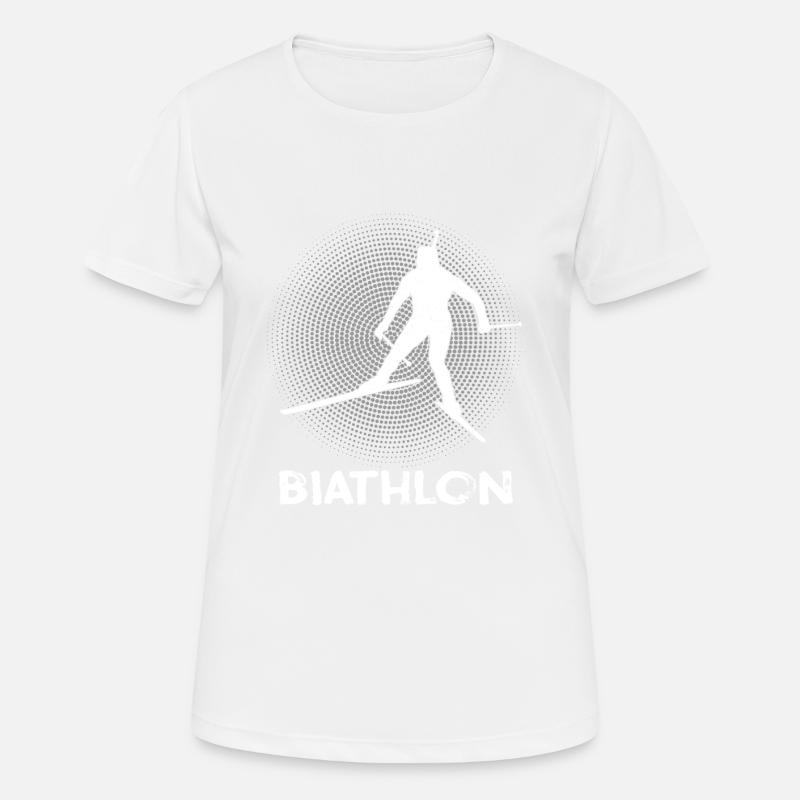 biathlon - Women's Breathable T-Shirt - white