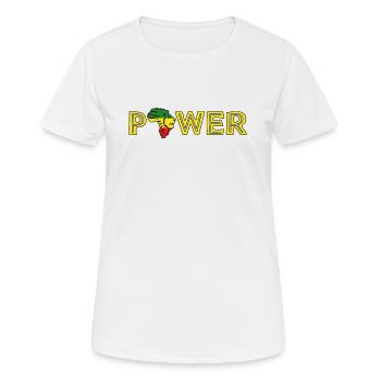 Power Africa - African Lion Map - Women's Breathable T-Shirt - white - Front - AI Model Female 172 dark (172cm)