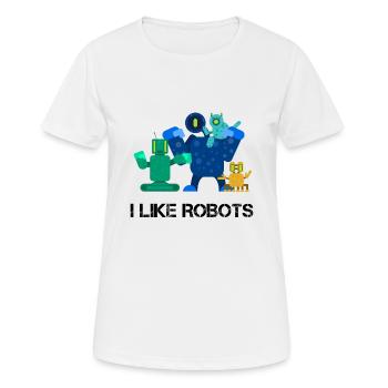 robots - T-shirt respirant Femme - blanc - Devant - AI Model Female 172 dark (172cm)