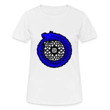Serpent Ouroboros Noeud celtique - T-shirt respirant Femme - blanc - Devant - AI Model Female 172 dark (172cm)