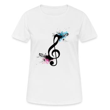 Amateur de musique de clé de sol - T-shirt respirant Femme - blanc - Devant - AI Model Female 172 dark (172cm)